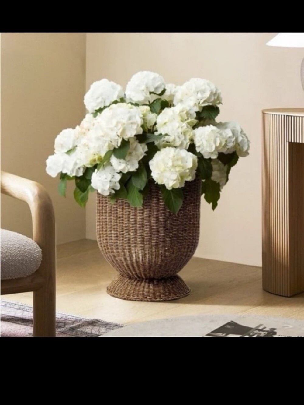 Woven Rattan Floor Planter